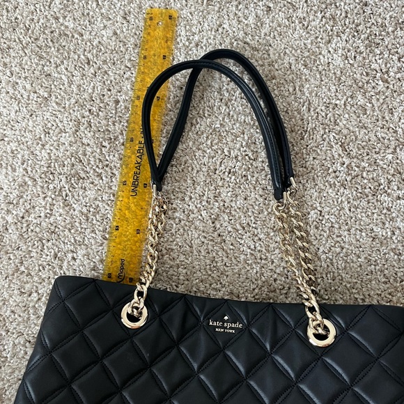 Kate Spade Black Quilted Leather Tote Bag - Picture 6 of 6